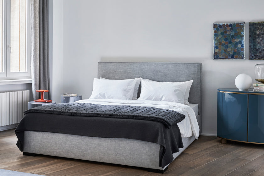 Stone Modern Upholstered Bed by Andrea Parisio for Meridiani | Casa Design Group