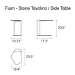 Sculptural Stone Side Table floor sample by Fiam inspired by organic forms – Casa Design Group