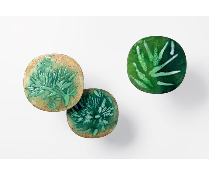 Modern Strap Outdoor Side Table by Paola Lenti with Unique Enamelled Copper Top Casa Design Group