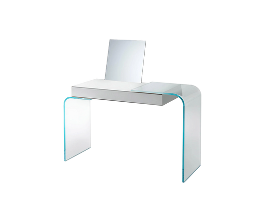 Strata glass vanity with double-faced mirror by Yabu Pushelberg for Glas Italia | Casa Design Group