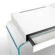 Strata glass vanity with double-faced mirror by Yabu Pushelberg for Glas Italia | Casa Design Group
