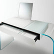 Strata glass vanity with double-faced mirror by Yabu Pushelberg for Glas Italia | Casa Design Group