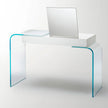 Strata glass vanity with double-faced mirror by Yabu Pushelberg for Glas Italia | Casa Design Group
