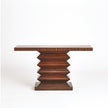 Zig Zag Console Table by Global Views featuring a unique zebra wood finish and accordion base Casa Design Group