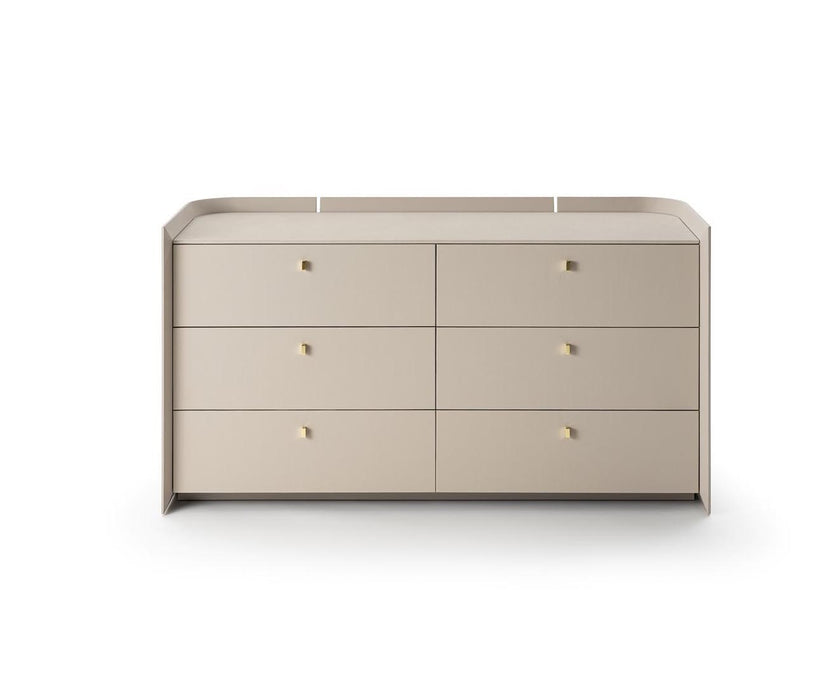 Luxury Sunset Dresser by Studiopepe with Curved Wood Design and Brass Details | Casa Design Group