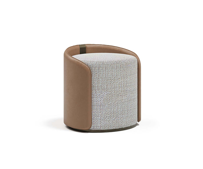 Suite elegant upholstered pouf by Capital with curved shell design and deep cushioned seat | Casa Design Group