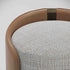Suite elegant upholstered pouf by Capital with curved shell design and deep cushioned seat | Casa Design Group
