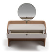 Suite refined leather vanity with mirror by Capital Collection | Casa Design Group