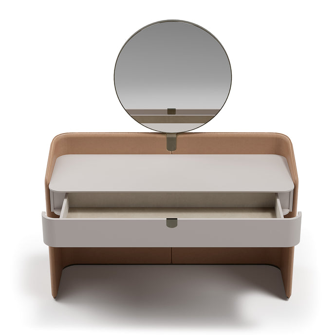 Suite refined leather vanity with mirror by Capital Collection | Casa Design Group