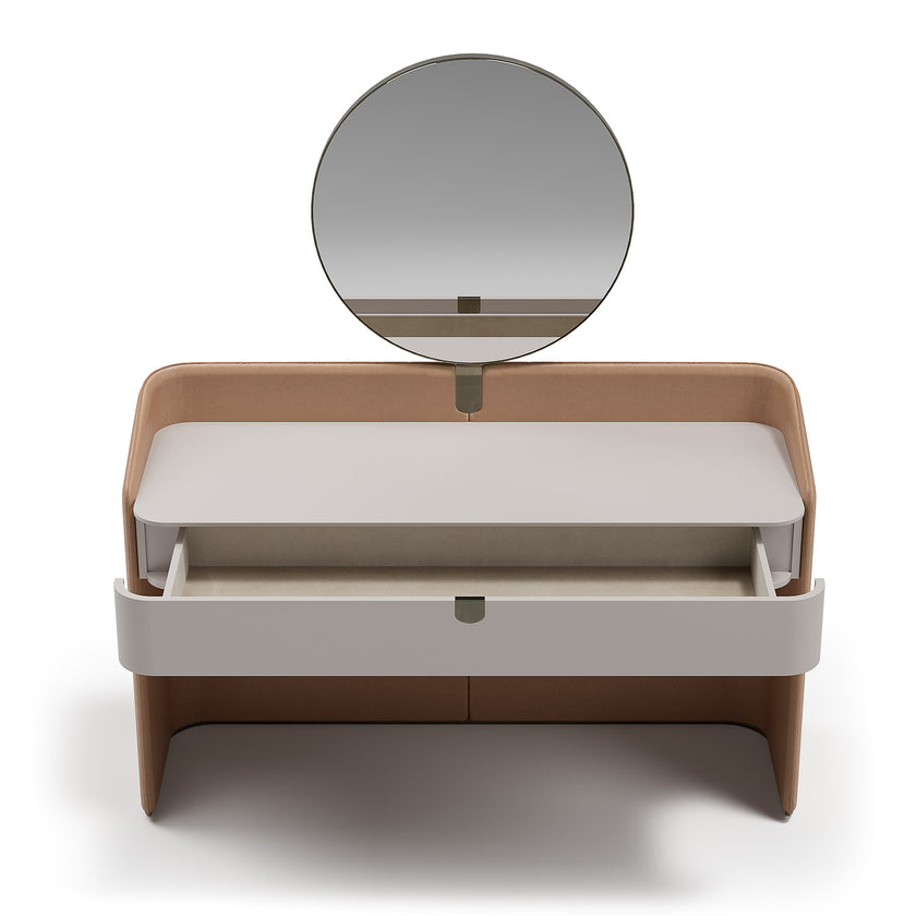 Suite refined leather vanity with mirror by Capital Collection | Casa Design Group