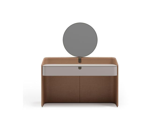 Suite refined leather vanity with mirror by Capital Collection | Casa Design Group