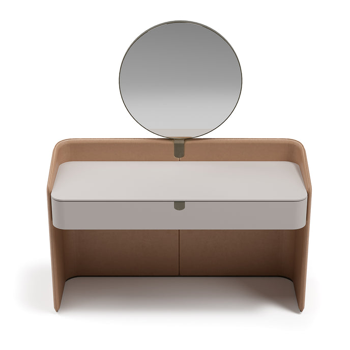 Suite refined leather vanity with mirror by Capital Collection | Casa Design Group