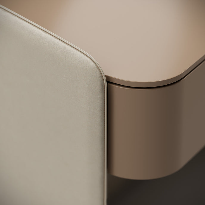 Suite refined leather vanity with mirror by Capital Collection | Casa Design Group