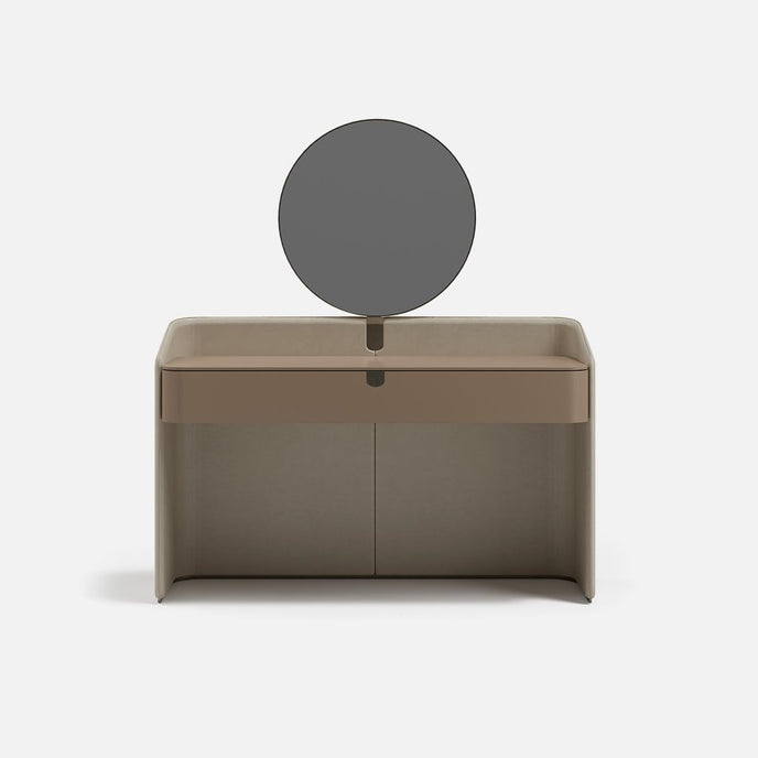Suite refined leather vanity with mirror by Capital Collection | Casa Design Group