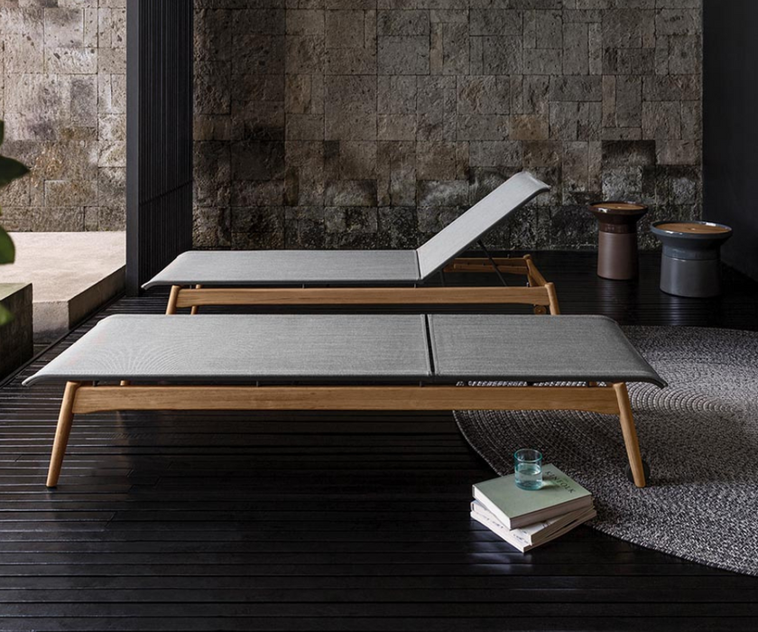 High End Sway Teak Lounger by Gloster Casa Design Group