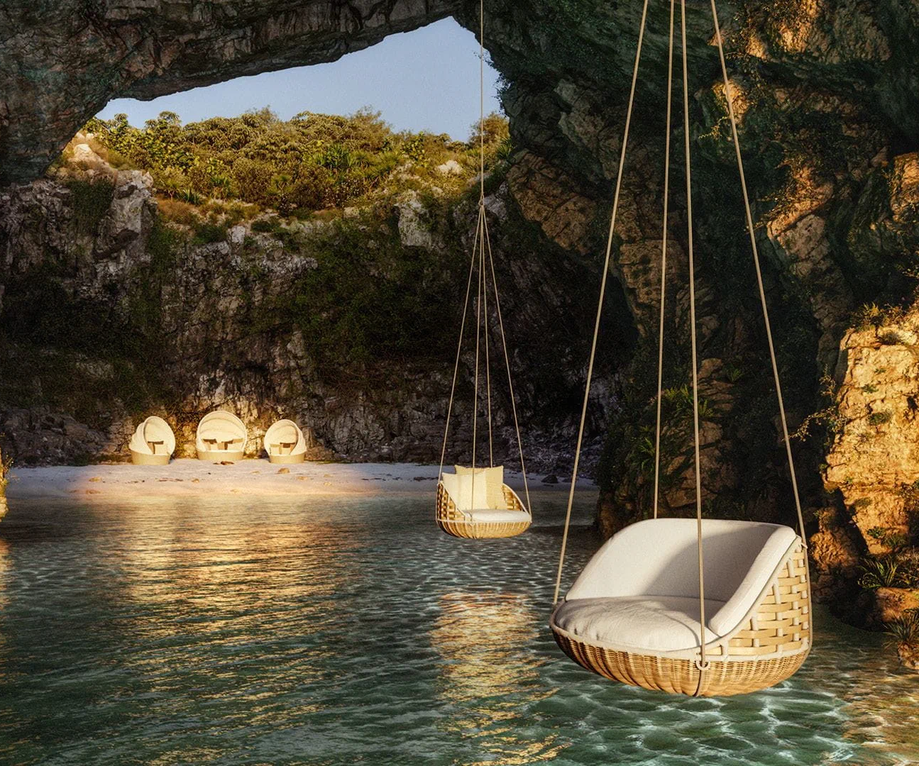 Swingrest Hanging Lounger by Dedon – Spacious Modern Garden Daybed | Casa Design Group