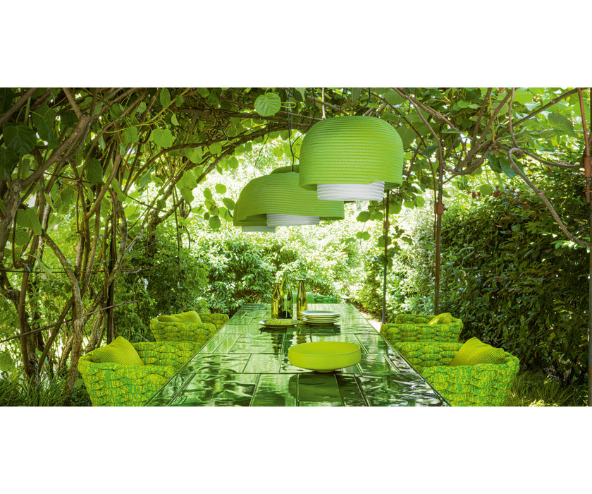 Contemporary Taiki Outdoor Suspension Lamp by Paola Lenti Perfect for Outdoor Spaces Casa Design Group