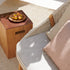 Tairu sculptural teak and lava stone side table by Tribù | Casa Design Group