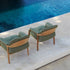 Tairu sculptural teak and lava stone side table by Tribù | Casa Design Group