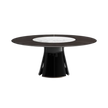 Talos R Round Dining Table with Marble Lazy Susan by CPRN Homood | Casa Design Group