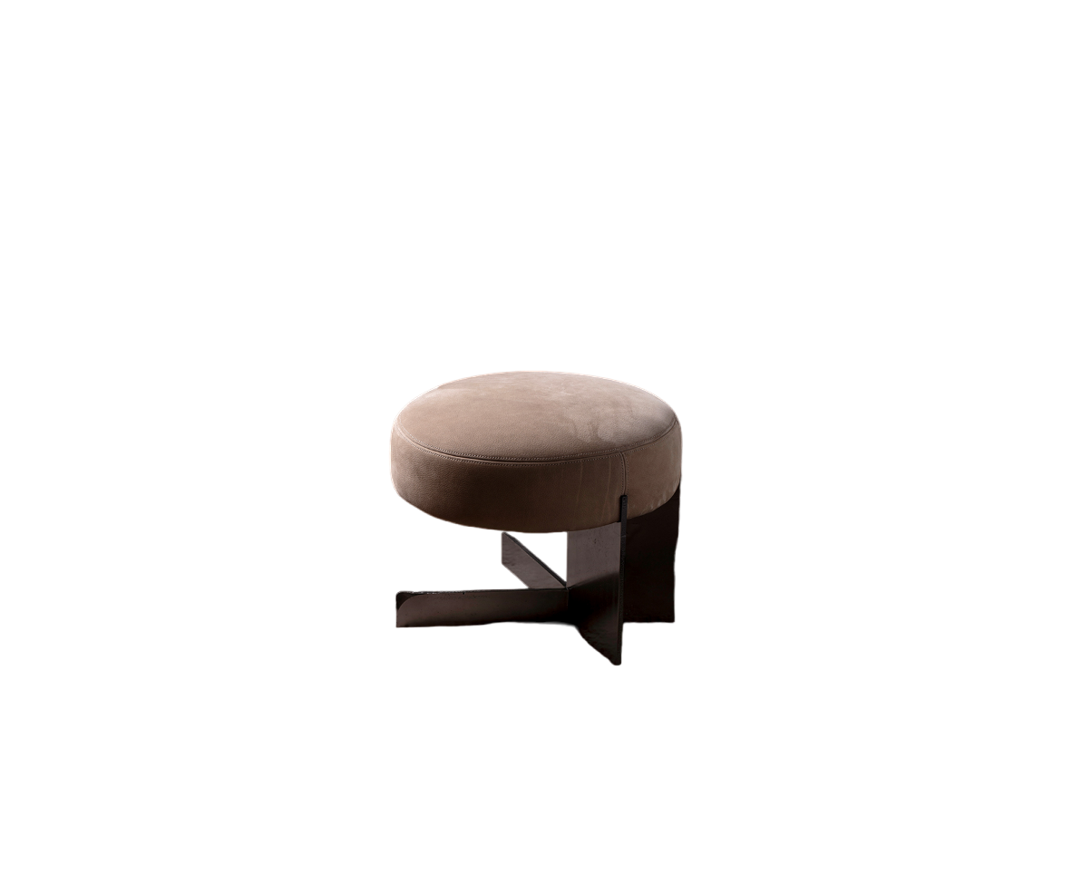 High End Tambourine Stool by Henge Casa Design Group