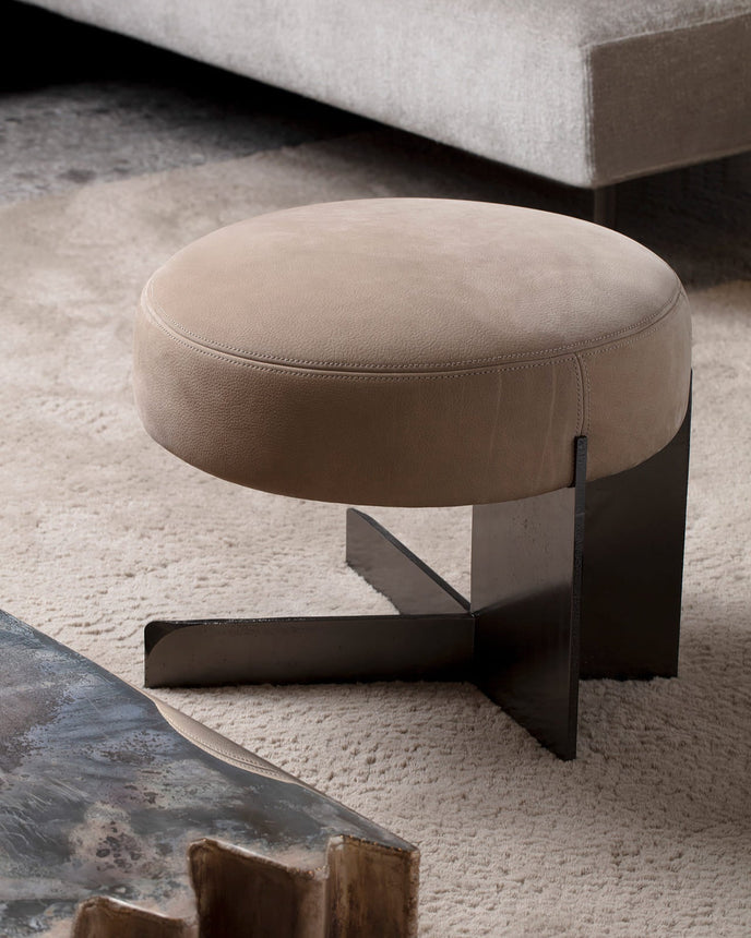 High End Tambourine Stool by Henge Casa Design Group