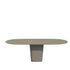 Tao Oval Outdoor Dining Table by Tribù with sculptural pedestals and refined concrete top | Casa Design Group