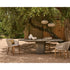 Tao Oval Outdoor Dining Table by Tribù with sculptural pedestals and refined concrete top | Casa Design Group