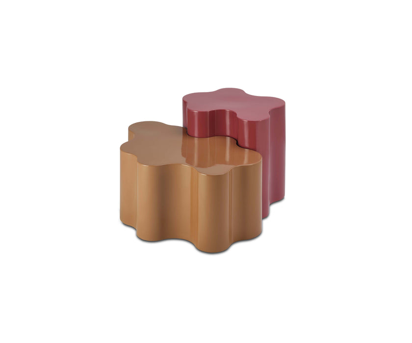 Teatro Magico Coffee Table by Saba with sculptural interlocking forms and contemporary finishes.