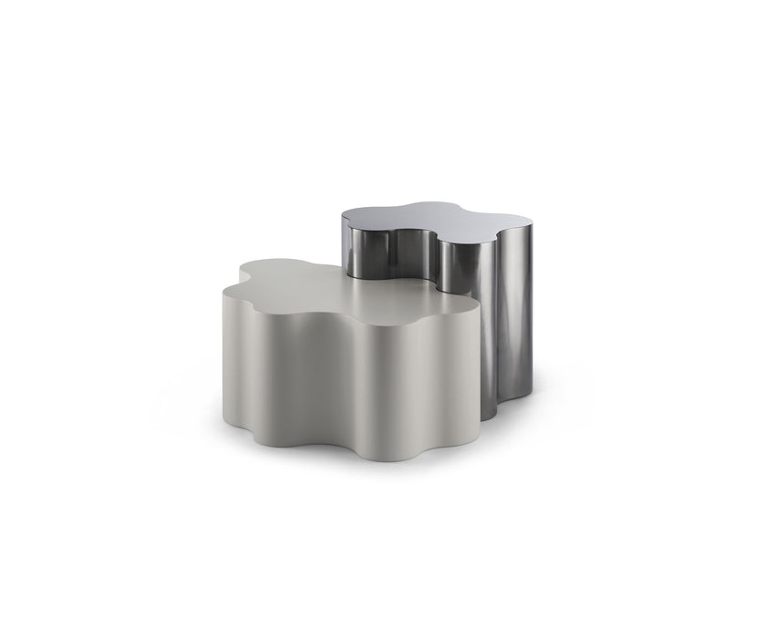 Teatro Magico Coffee Table by Saba with sculptural interlocking forms and contemporary finishes.