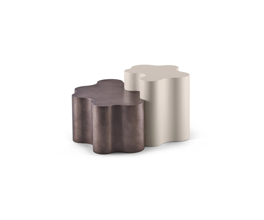 Teatro Magico Coffee Table by Saba with sculptural interlocking forms and contemporary finishes.