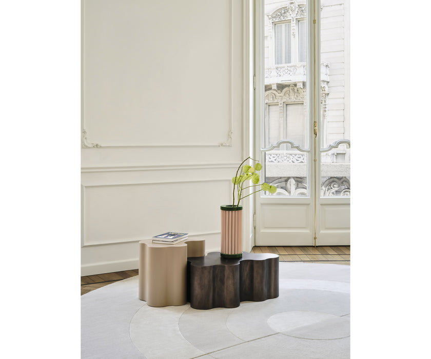 Teatro Magico Coffee Table by Saba with sculptural interlocking forms and contemporary finishes.