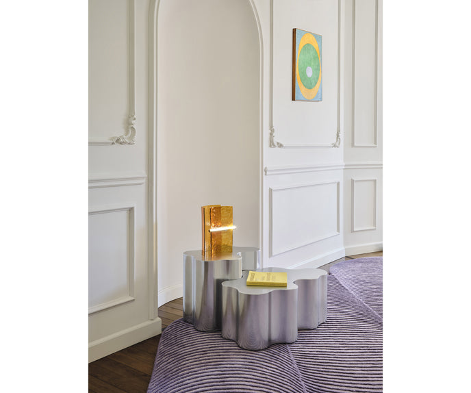 Teatro Magico Coffee Table by Saba with sculptural interlocking forms and contemporary finishes.