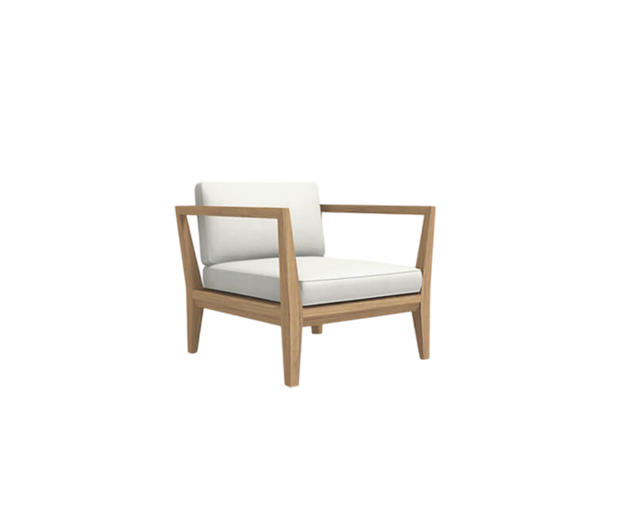 Elegant Teak Frame Teka 10 Outdoor Lounge Chair by Roda | Casa Design Group