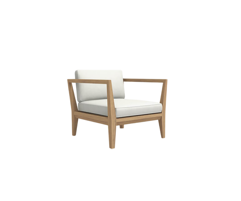 Elegant Teak Frame Teka 10 Outdoor Lounge Chair by Roda | Casa Design Group