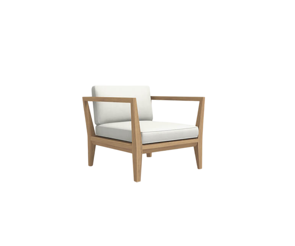 Elegant Teak Frame Teka 10 Outdoor Lounge Chair by Roda | Casa Design Group