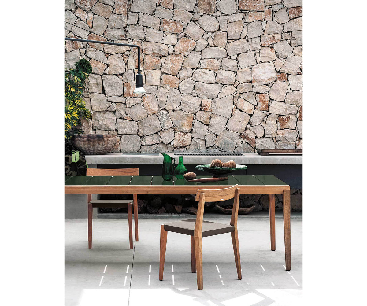 Contemporary Teka 173 Outdoor Teak Dining Table by Roda | Casa Design Group