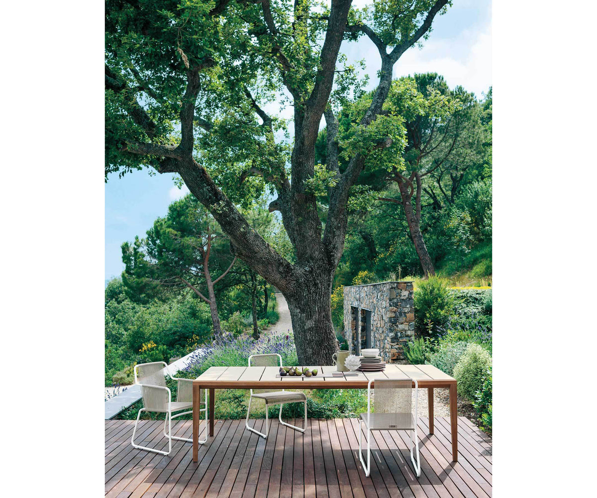 Contemporary Teka 174 Teak Outdoor Dining Table by Roda | Casa Design Group