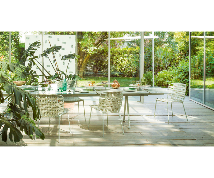 Hand-woven Telar Outdoor Chair by Paola Lenti Ideal for Outdoor Dining Settings Casa Design Group