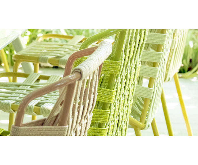 Hand-woven Telar Outdoor Chair by Paola Lenti Ideal for Outdoor Dining Settings Casa Design Group