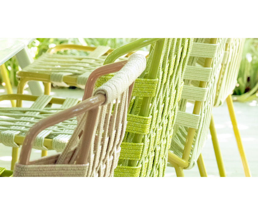 Hand-woven Telar Outdoor Chair by Paola Lenti Ideal for Outdoor Dining Settings Casa Design Group