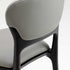 Teresa Bar Stool with curved upholstered backrest, solid wood frame and satin steel footrest by Ceccotti Collezioni | Casa Design Group