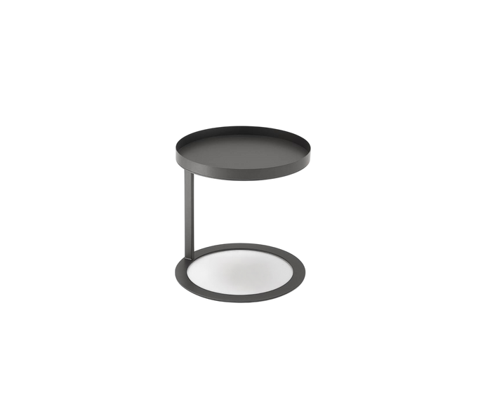 Tethys C Table with Marble Top and Gunmetal Grey Steel Structure by Living Divani | Casa Design Group