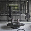 Tethys C Table with Marble Top and Gunmetal Grey Steel Structure by Living Divani | Casa Design Group