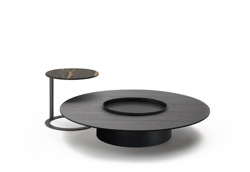 Tethys C Table with Marble Top and Gunmetal Grey Steel Structure by Living Divani | Casa Design Group