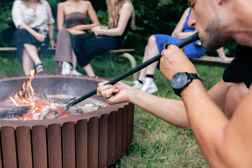 The Blow Poke Forged Steel Fireplace Tool by Wünder | Casa Design Group
