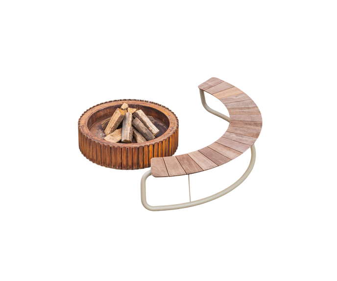 The Bow Curved Outdoor Bench by Wünder | Casa Design Group