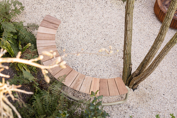The Bow Curved Outdoor Bench by Wünder | Casa Design Group
