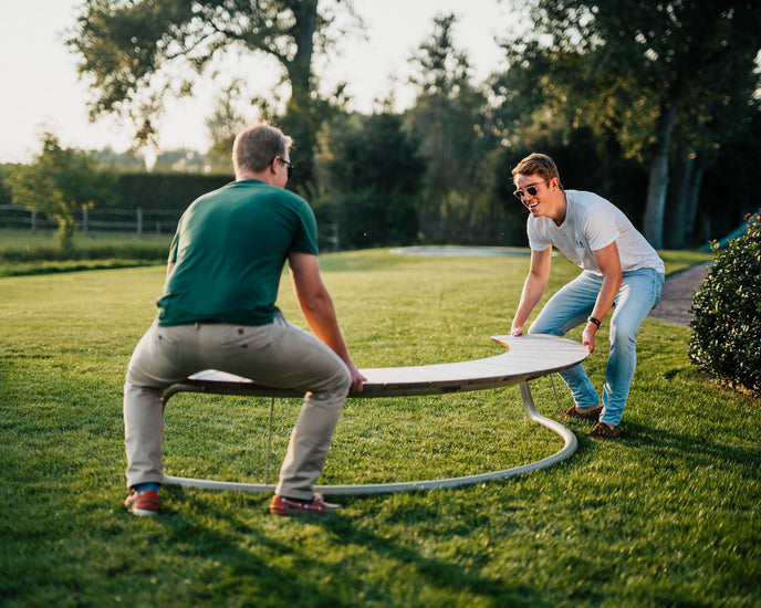 The Bow Curved Outdoor Bench by Wünder | Casa Design Group