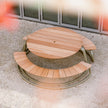 The Circle Round Outdoor Picnic Table with Integrated Benches by Wünder | Casa Design Group
